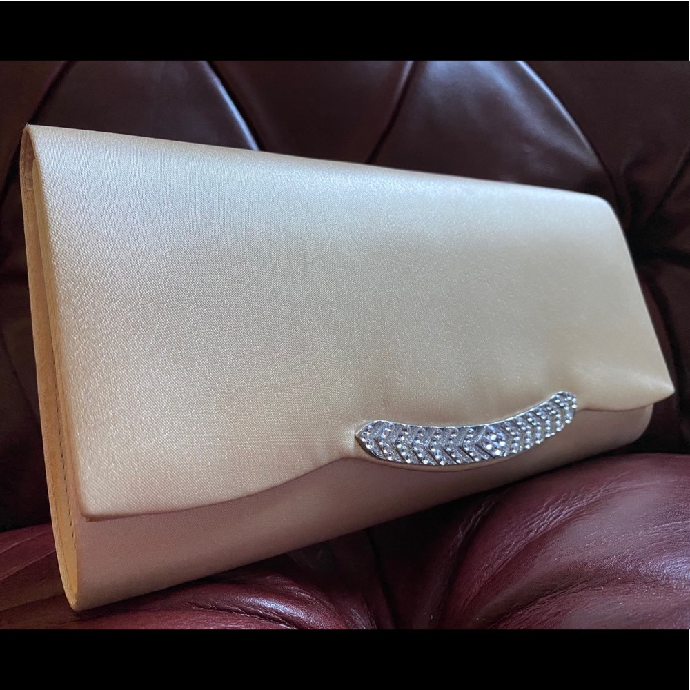 Formal Gold Satin Clutch